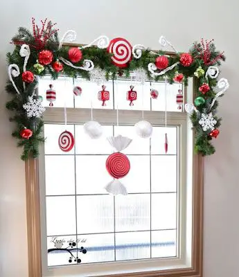 Arranjos de Natal para janela