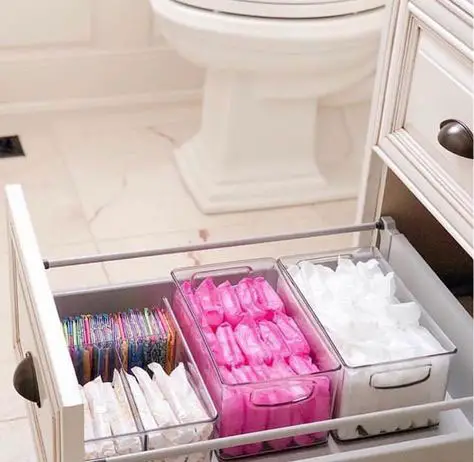 Caixas para organizar a gaveta do banheiro