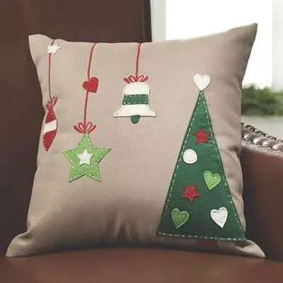 Decoração de Natal Simples: Capas de almofada