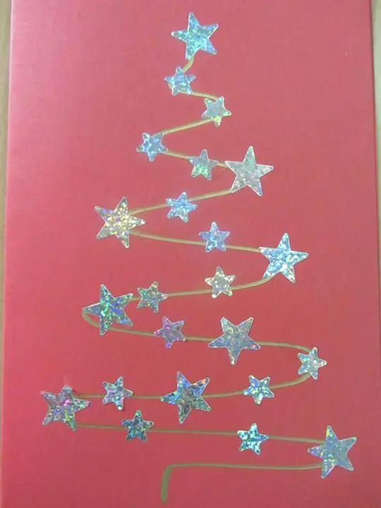 Cartão de Natal com adesivo