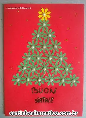 Cartão de Natal com flores
