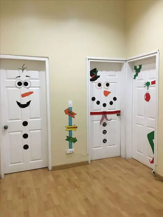 Decoração de porta para o Natal