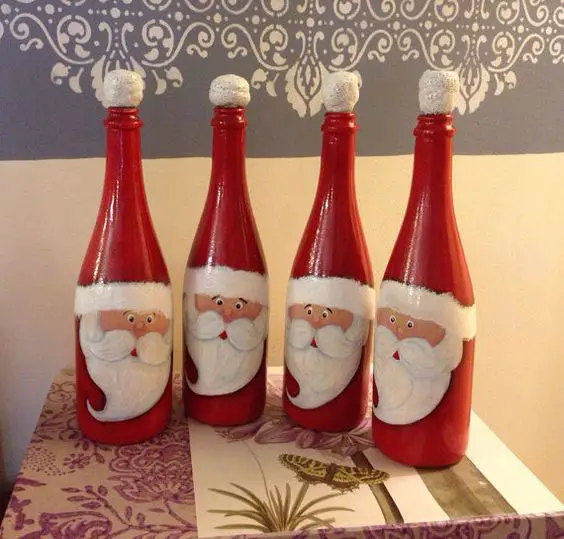 Enfeites de Natal com garrafas
