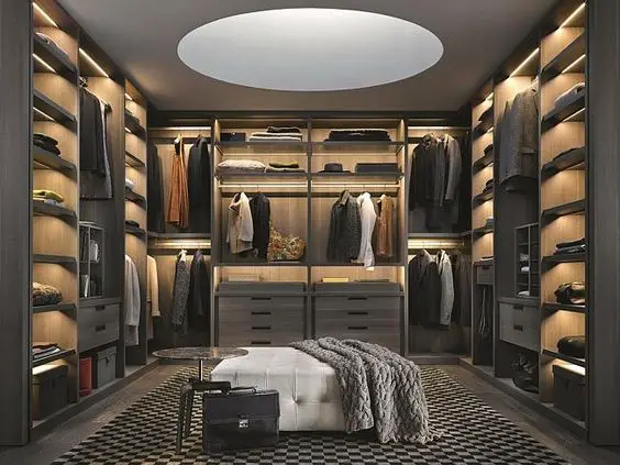 Closet sofisticado e urbano