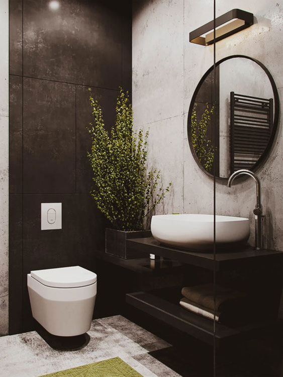 Banheiro Preto e Branco com elegância e modernidade