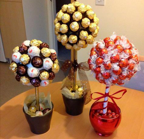 Topiaria com bombons para o namorado Topiaria com bombons para o namorado