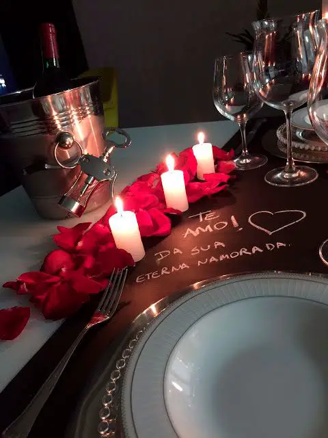 Declaração de amor no jantar