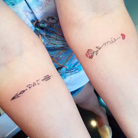 Tatuagem de pai e mãe