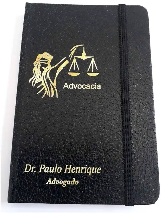 Caderneta personalizada com nome do namorado advogado