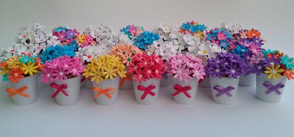Lembrancinhas para o Dia das Mães com EVA » Mini vasinhos de flores Lembrancinhas para o Dia das Mães com EVA » Mini vasinhos de flores