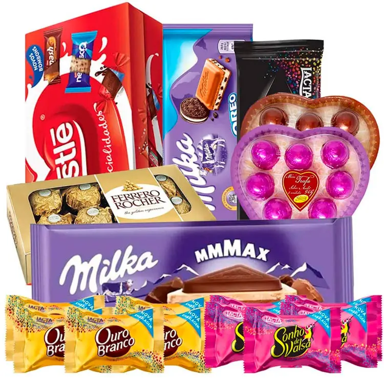 Kit de chocolates para aniversário da mãe