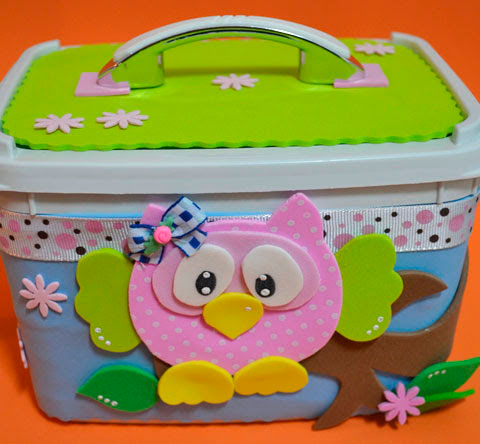 Pote de sorvete decorado com corujinha para mãe Pote de sorvete decorado com corujinha para mãe