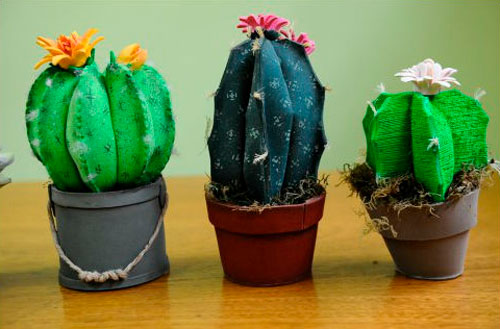 Vasinho de cactos para o Dia das Mães Vasinho de cactos para o Dia das Mães
