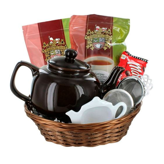 Cesta com kit chá para mãe Cesta com kit chá para mãe