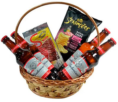 Cesta de petiscos e cerveja para sua mãe Cesta de petiscos e cerveja para sua mãe