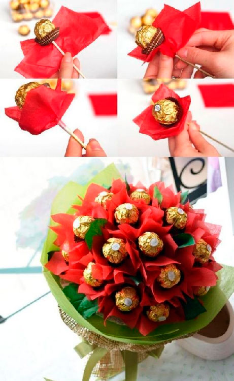 Buquê de bombons para o dia das Mães Buquê de bombons para o dia das Mães