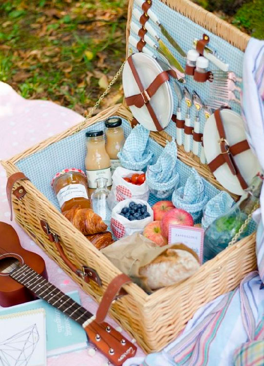 Cesta para o Dia das Mães de piquenique Cesta para o Dia das Mães de piquenique