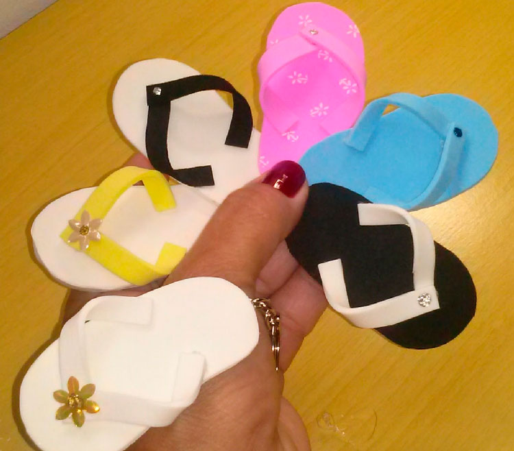Chaveiro de chinelinho de lembrança para mãe Chaveiro de chinelinho de lembrança para mãe