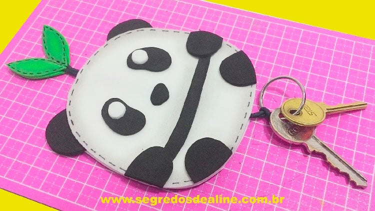 Porta-chaves de panda de lembrança para mãe Porta-chaves de panda de lembrança para mãe