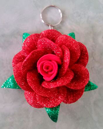 Chaveiro de flor de EVA de lembrança para mãe Chaveiro de flor de EVA de lembrança para mãe