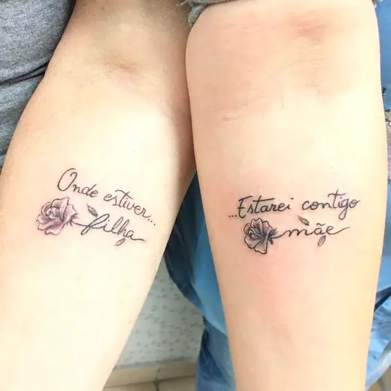 Faça uma tatuagem mãe e filha