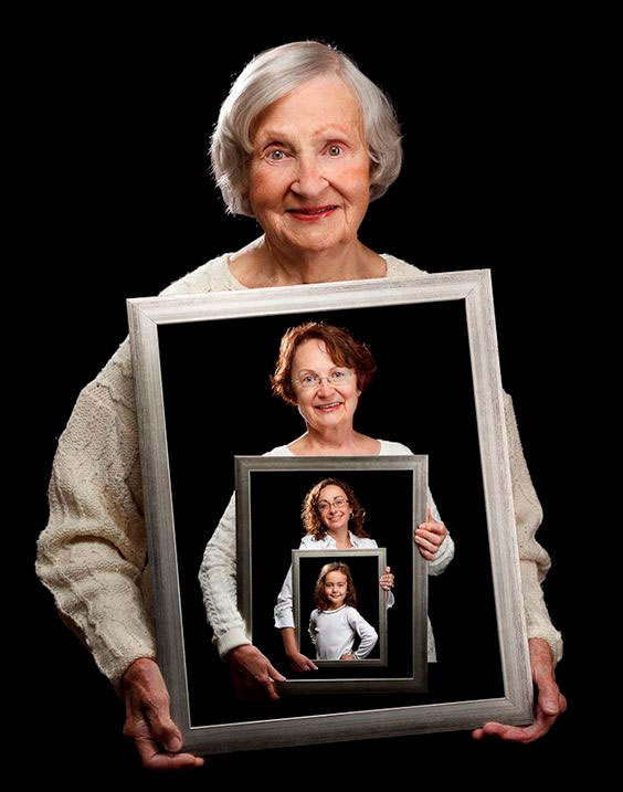 Faça uma foto com várias gerações para sua mãe