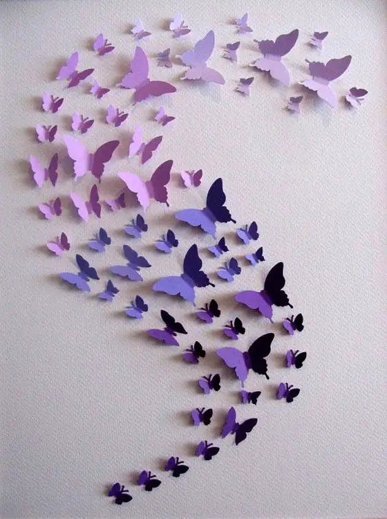 Decoração simples para o Dia das Mães com borboletas de papel