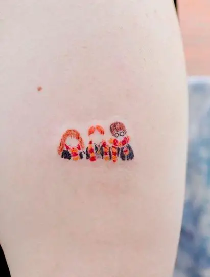 Tatuagem miniatura do Harry Potter