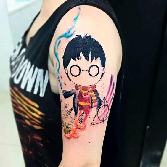 Tatuagem Harry Potter feminina