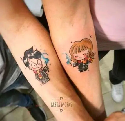 Tatuagem de casal do Harry Potter