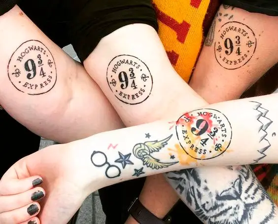 Tatuagem entre amigas do Harry Potter