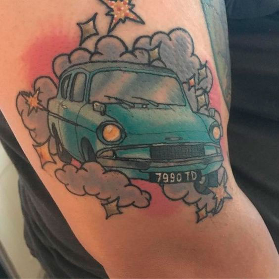 Tatuagem do carro Ford Anglia