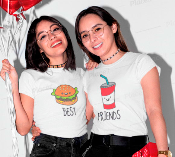 Camiseta melhores amigas Camiseta melhores amigas
