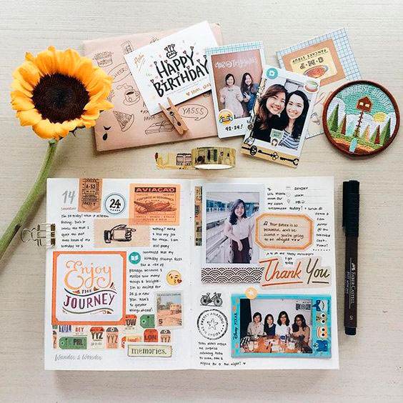 Álbum de scrapbook de presente para melhor amiga Álbum de scrapbook de presente para melhor amiga
