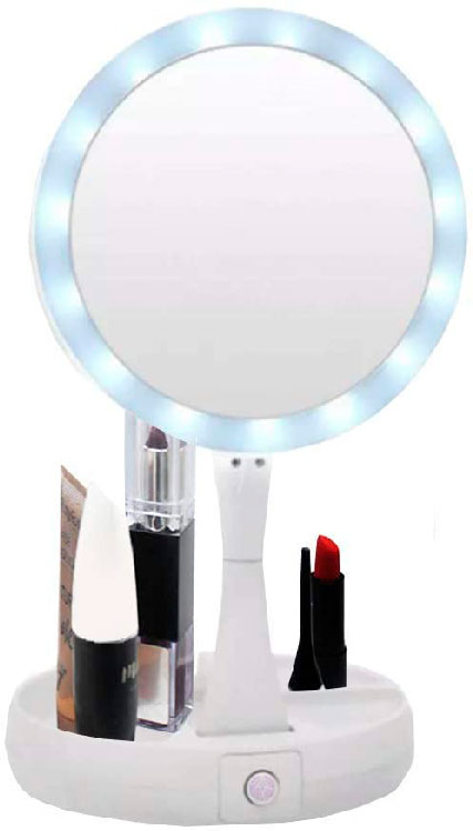 Espelho de maquiagem com LED