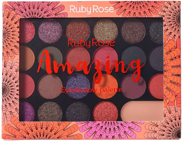 Paleta de Sombras Amazing 22 cores + 1 Primer Ruby Rose