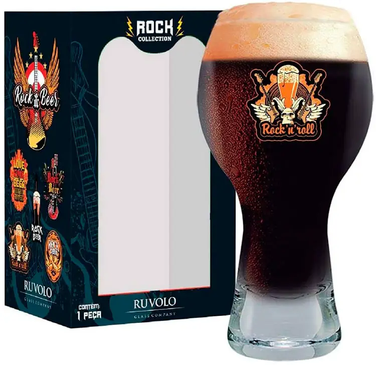 Ideias de presentes para quem gosta de rock copo de cerveja