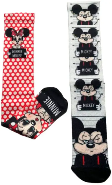 Kit Mozão Namorados Meias Divertidas Mickey e Minnie 2 Pares