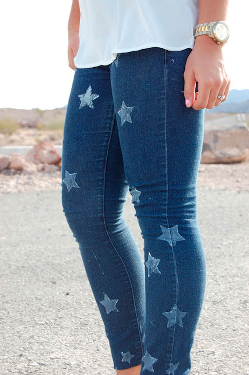 Estrelas para customizar a calça jeans