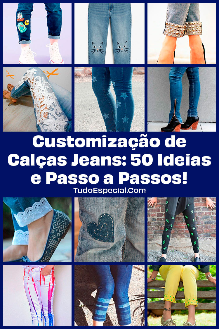 Customização de Calças Jeans