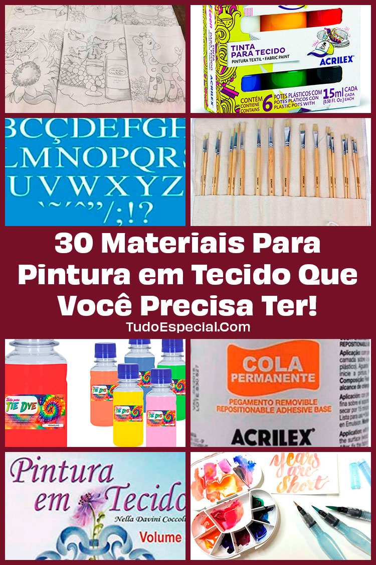 Materiais Para Pintura em Tecido