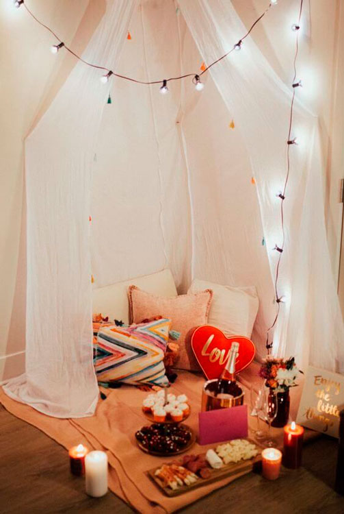 Surpresa para namorado com acampamento romântico Surpresa para namorado com acampamento romântico