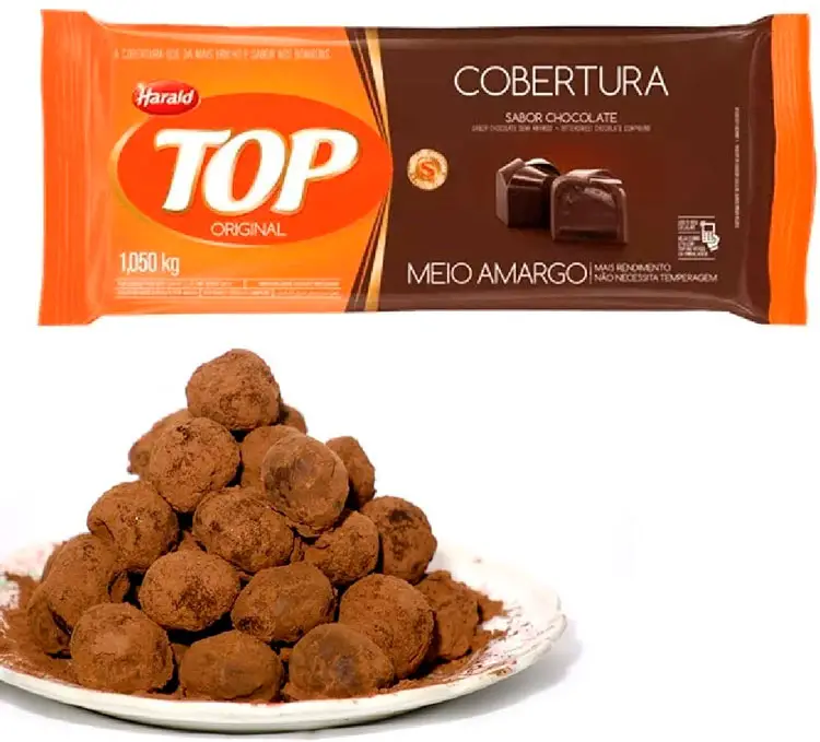 Barra de Chocolate Fracionado Top Meio Amargo